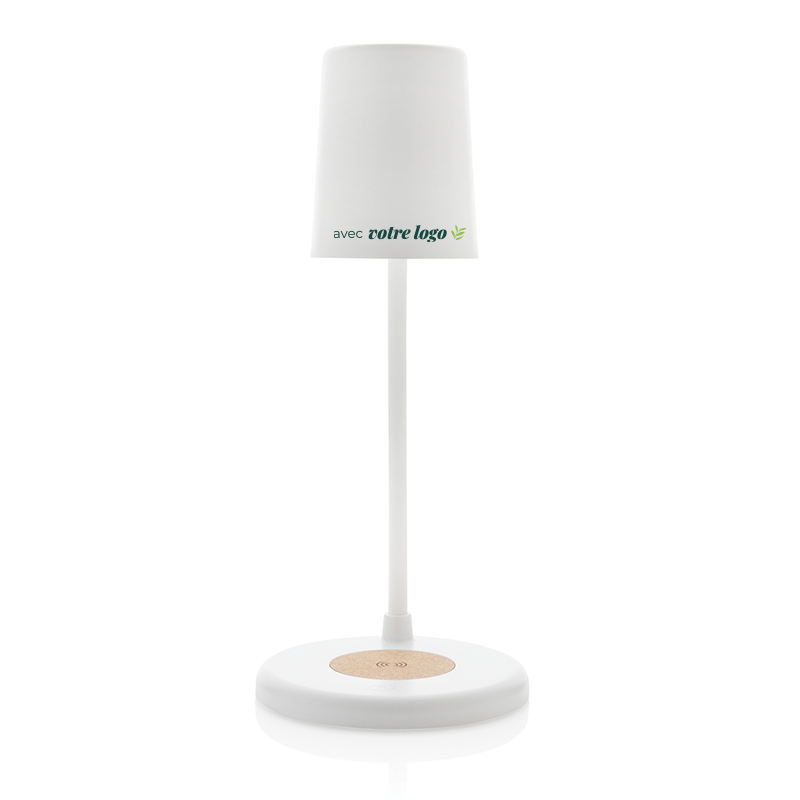 Lampe de bureau et induction en liège et plastique recyclé certifié Zenara 15 W_2