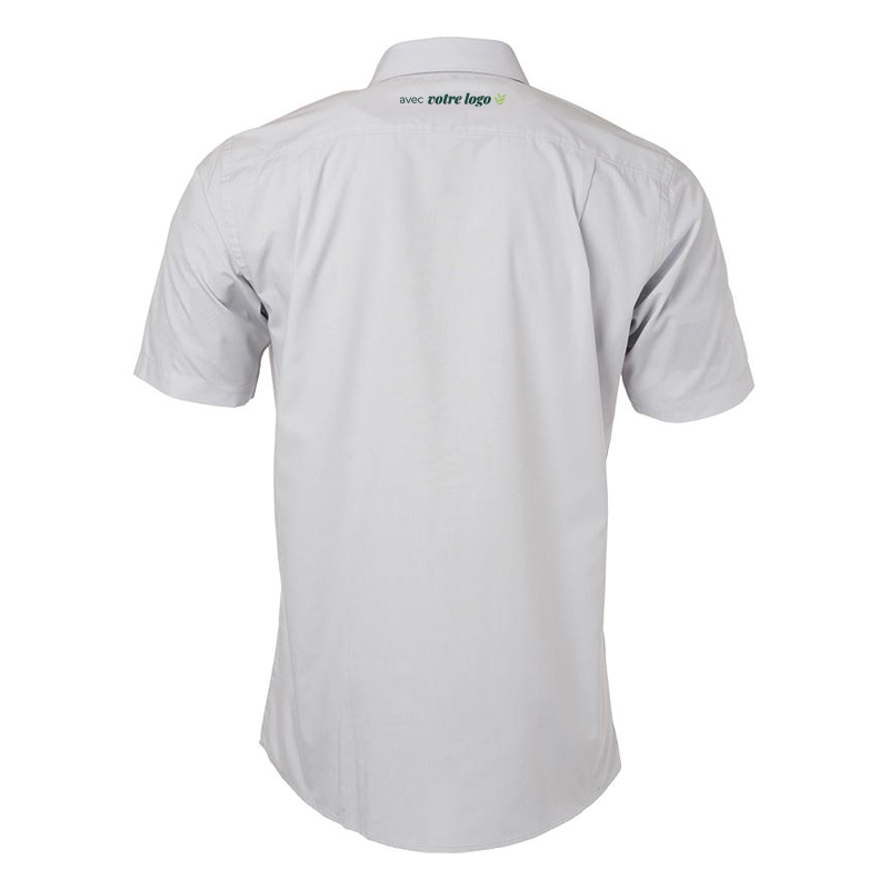 Chemise homme manches courtes en coton et polyester certifiés Daiber_04