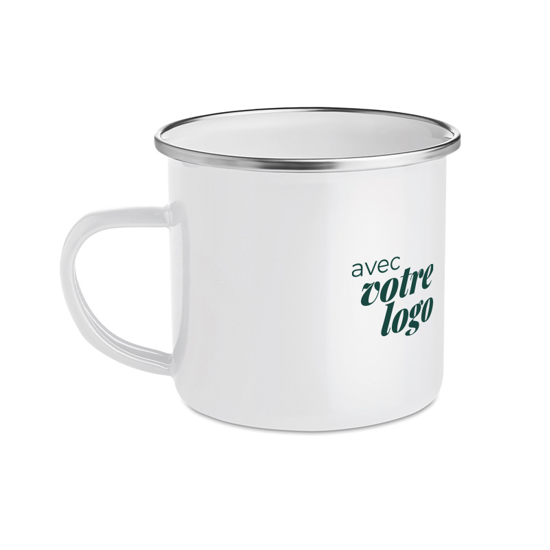 Mug publicitaire vintage en métal émaillé Plateado 350 mL_02