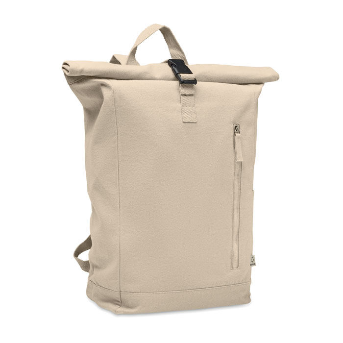 Sac à dos rolltop en toile recyclée Kamet_Beige
