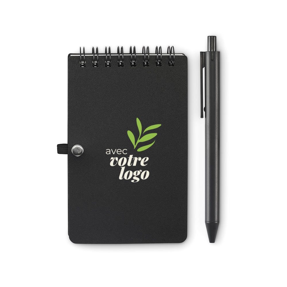 Bloc-notes personnalisé avec stylo en papier de pierre Kit_01