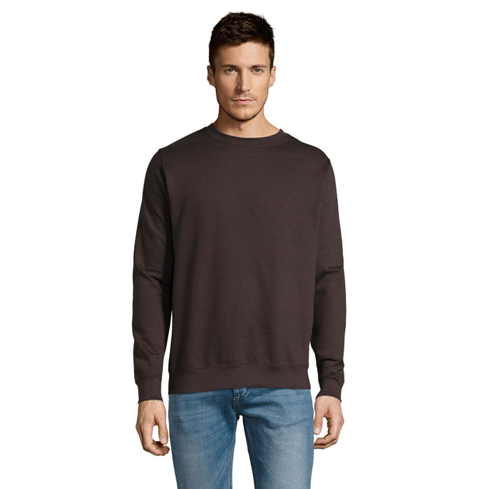 Sweat unisexe en coton et polyester certifiés New Supreme 280 g_Gris anthracite