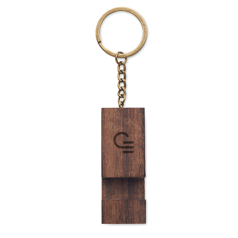 Porte-clés support de téléphone en bois de noyer Code_02