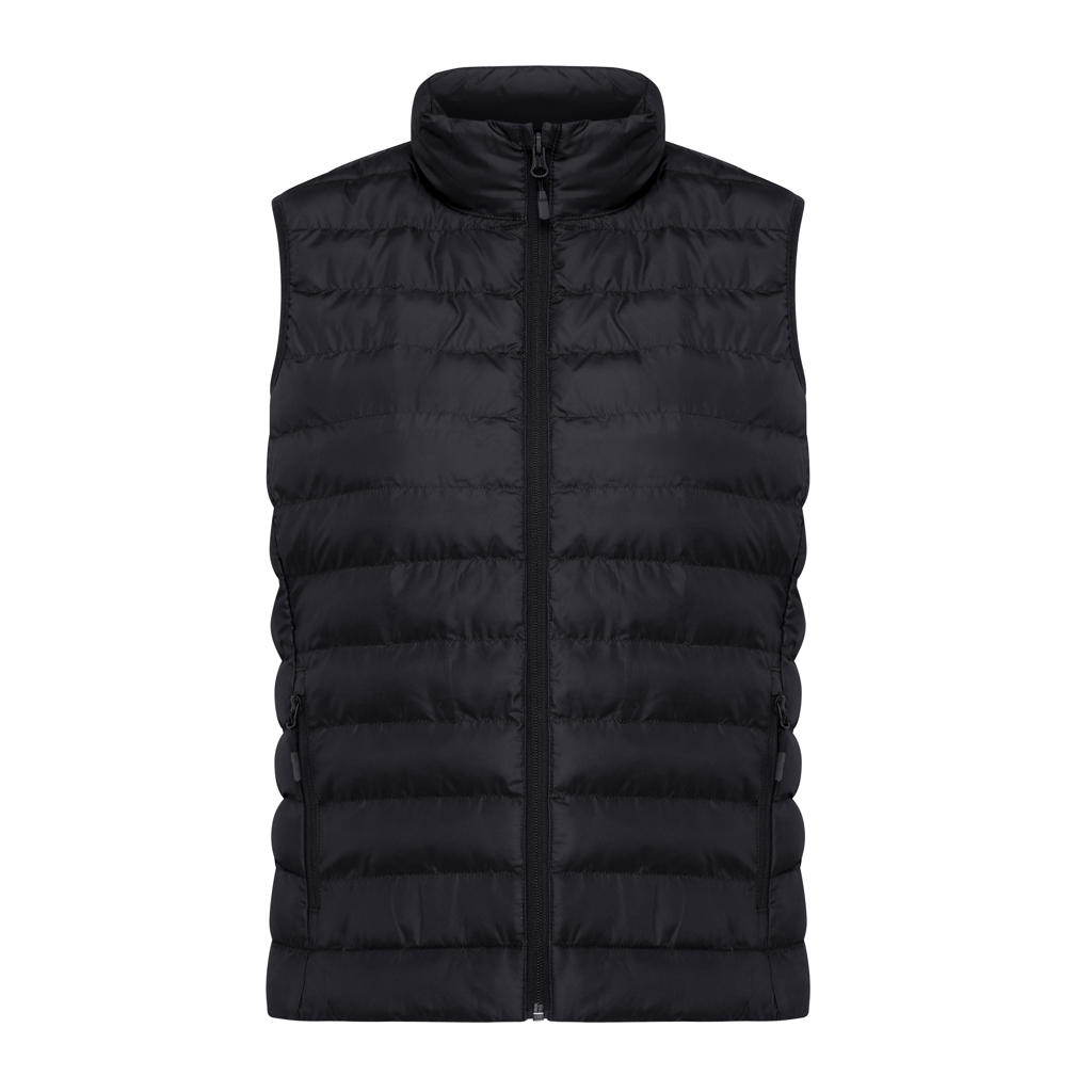 Bodywarmer femme en polyester recyclé certifié Iqoniq Meru_Noir