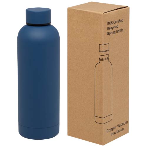 Gourde isotherme en inox recyclé certifié Spring 500 mL_Bleu océan