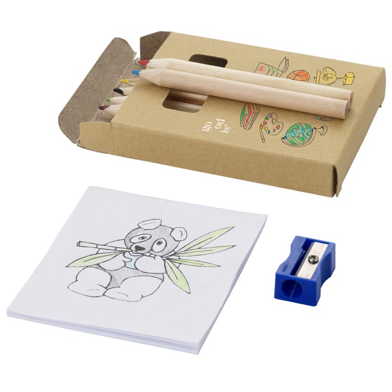 Kit de coloriage avec taille-crayon et dessins