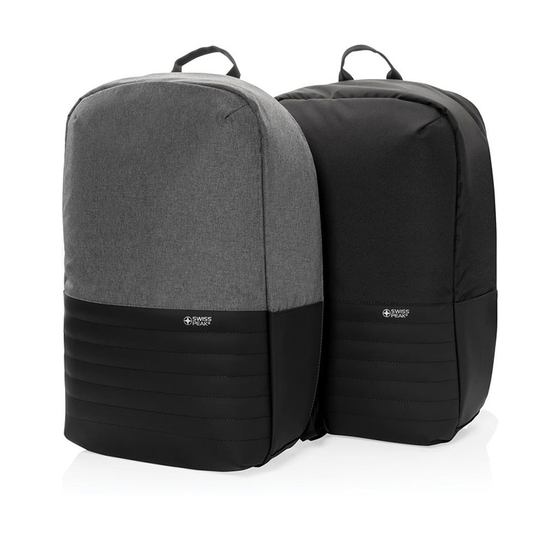 Sac à dos antivol en polyester recyclé rPET Swiss Peak Line 11 L_02