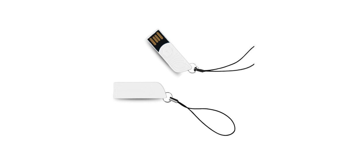 Clé USB en plastique végétal KeyPop_Blanc