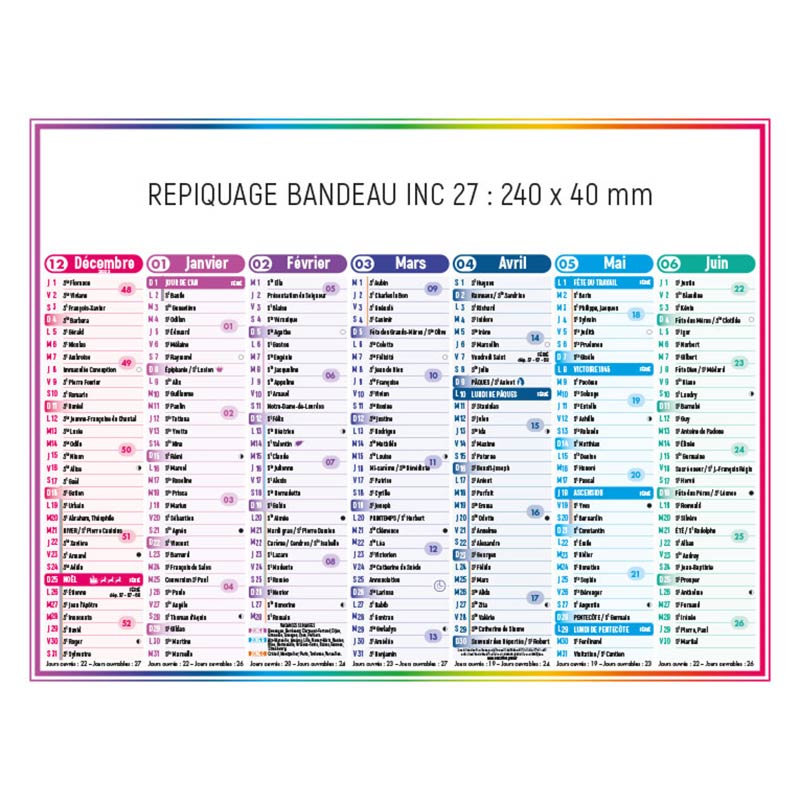 Calendrier bancaire 4 saisons 2025_02