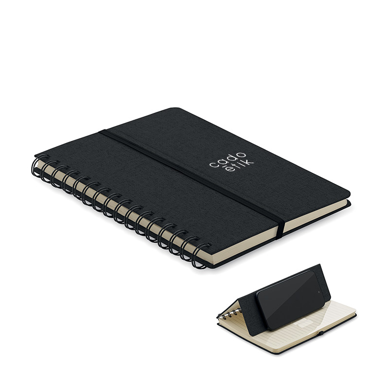 Carnet A5 publicitaire avec couverture rigide et papier recyclé Strata_01