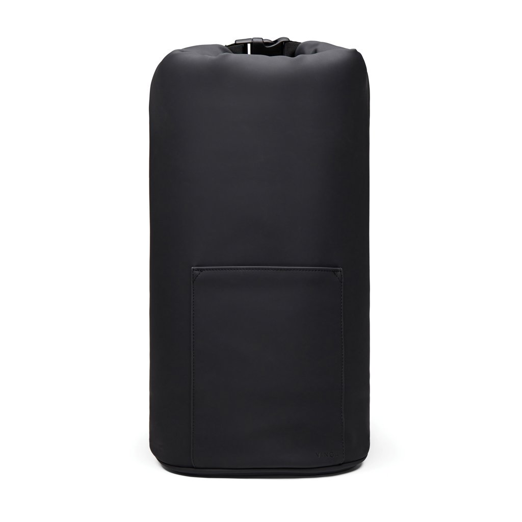 Sac isotherme rolltop en polyester recyclé certifié Vinga Baltimore_Noir