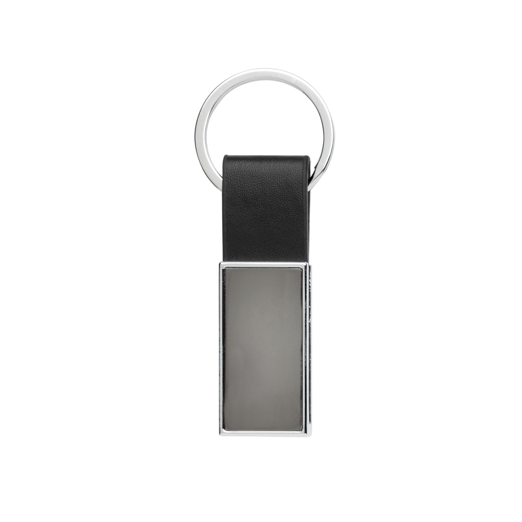 Porte-clés en zinc recyclé certifié Zinga_Noir
