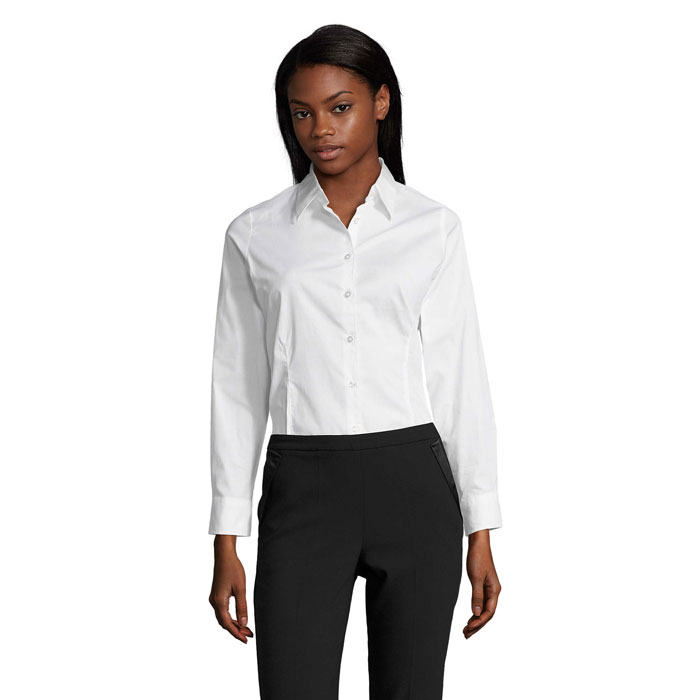 Chemise femme en coton certifié Eden_Blanc