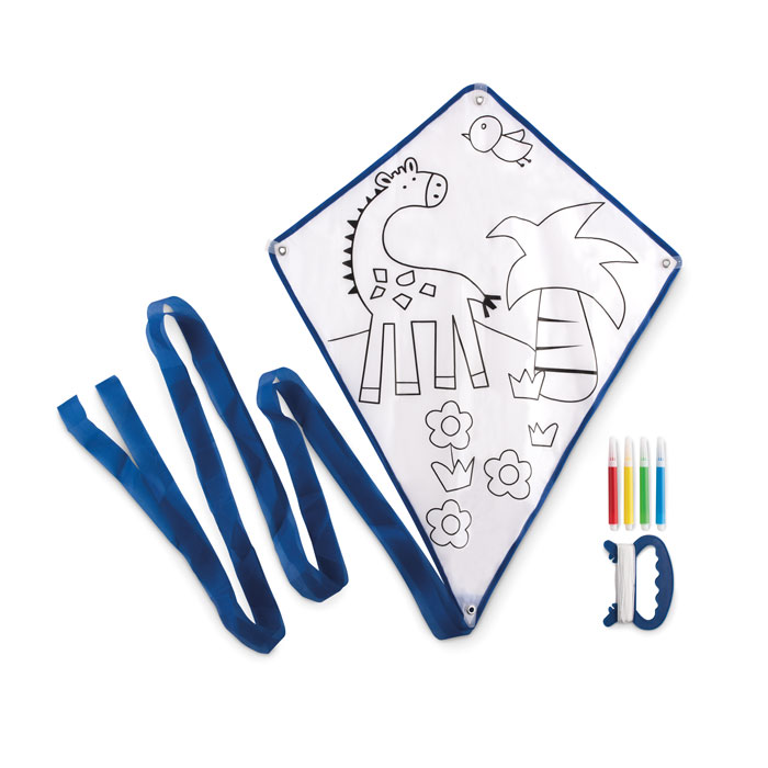Cerf-volant à colorier pour enfant Tarifa_Bleu