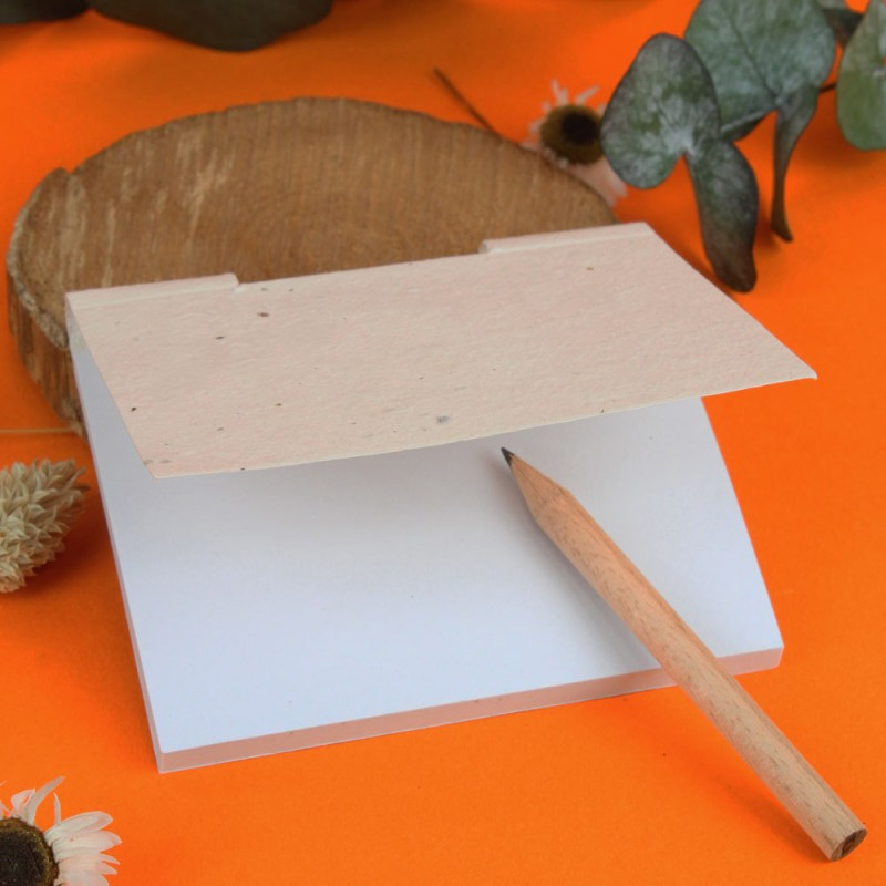 Post-it personnalisé avec crayon et couverture en papier ensemencé Pencril_04