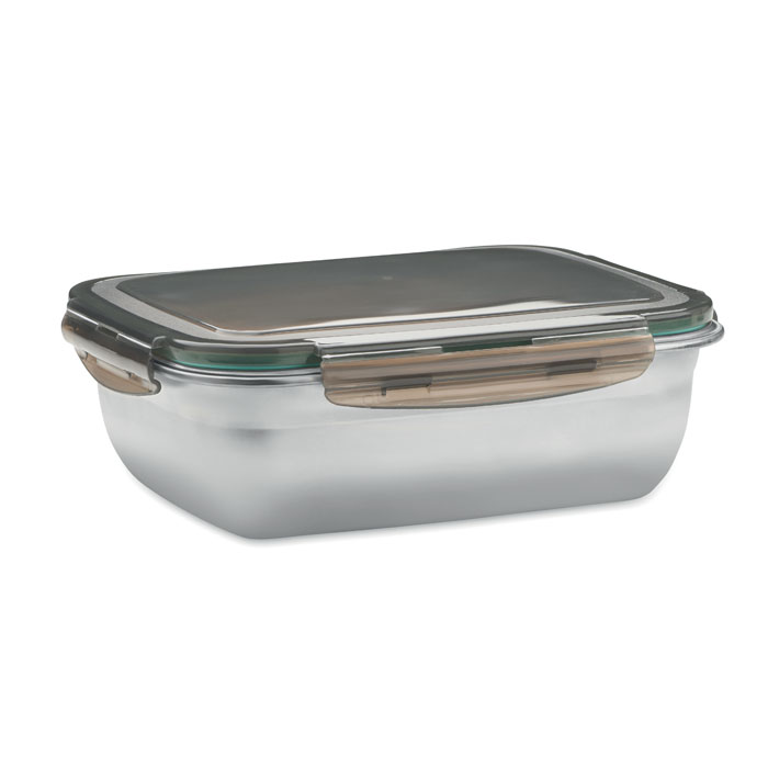 Lunch box en inox recyclé Lox Plus 1,5 L_Gris transparent