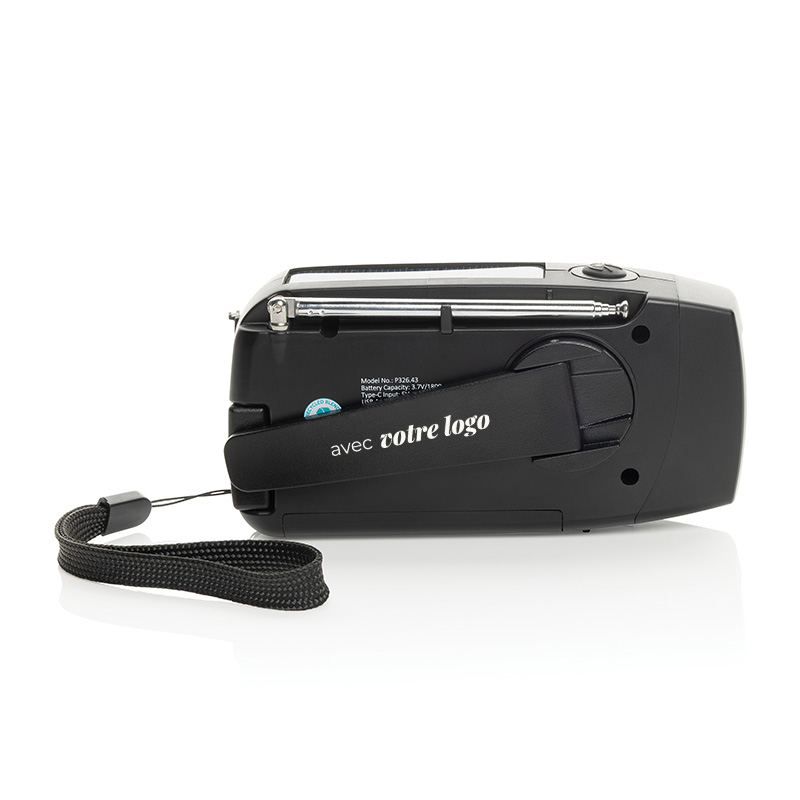 Radio d'urgence solaire avec chargeur et lampe torche RescueWave_02