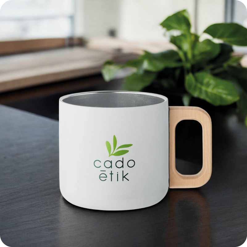 Mug isotherme en bois et inox recyclé Acero 350 mL_00