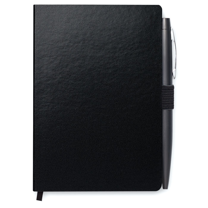 Carnet A6 avec stylo en métal Notalux_Noir