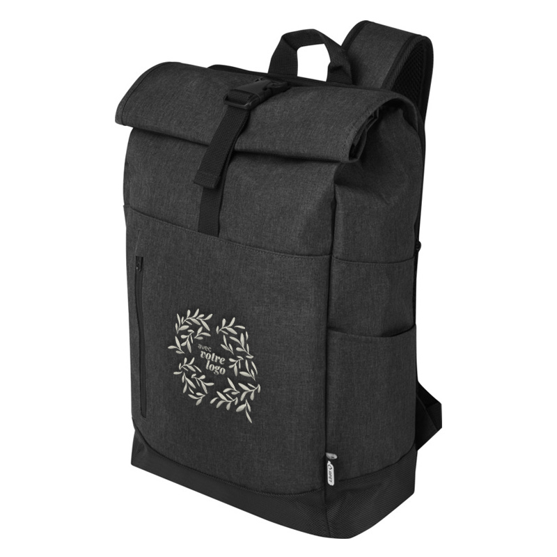 Sac à dos ordinateur 15,6" rolltop en polyester recyclé certifié Hoss 12L _3