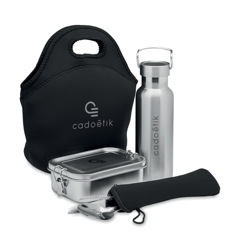 Set à déjeuner avec lunch box en inox Ily_1
