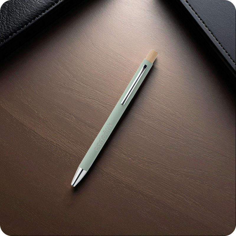 Stylo publicitaire en alu recyclé et bambou Bergamo_04