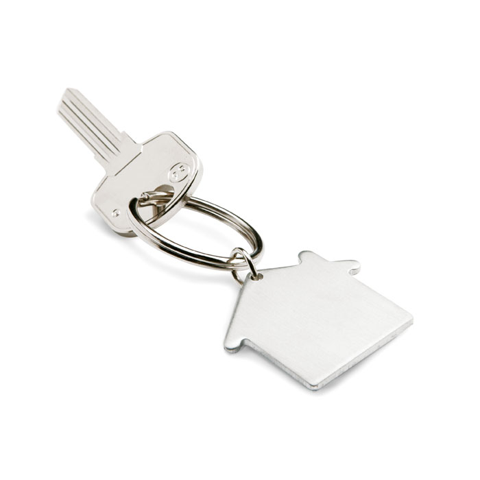 Porte-clés Maison_Argent mat