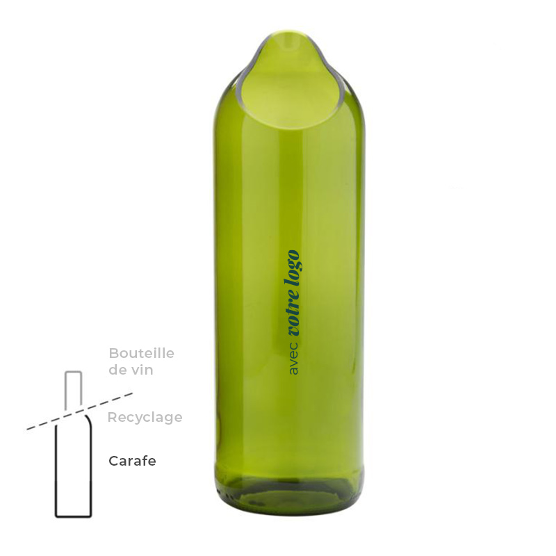 Carafe en verre de bouteille recyclée Originalhome 750 mL_03