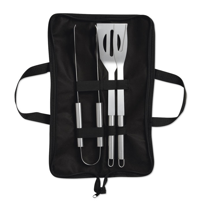 Ustensiles barbecue en inox Shakes_Noir