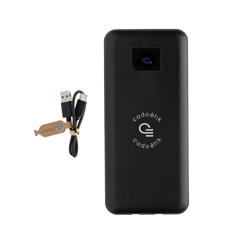 Batterie externe en plastique recyclé certifié 20 000 mAh Gridley_1