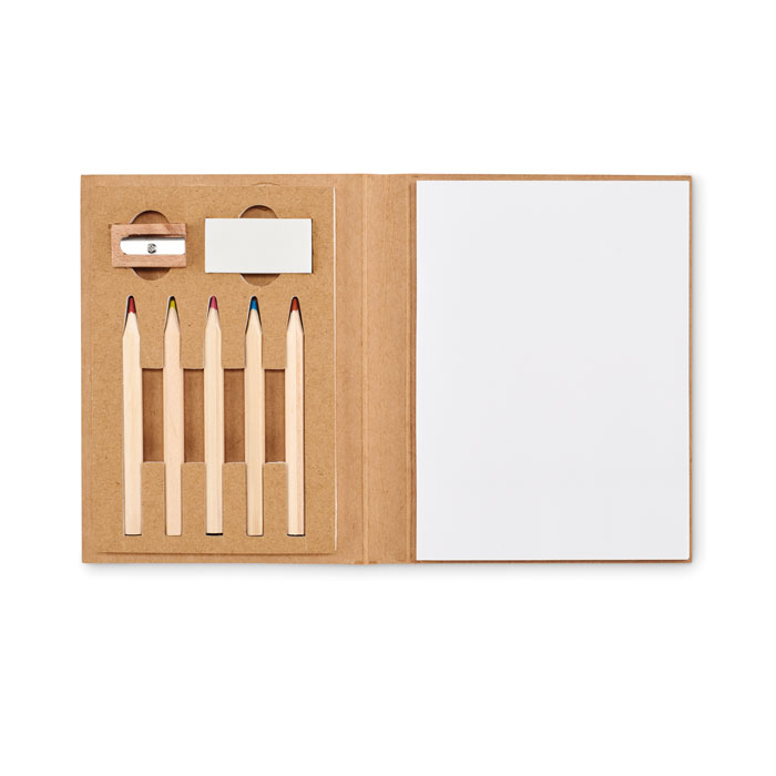 Set de dessin en carton Kisan_Beige