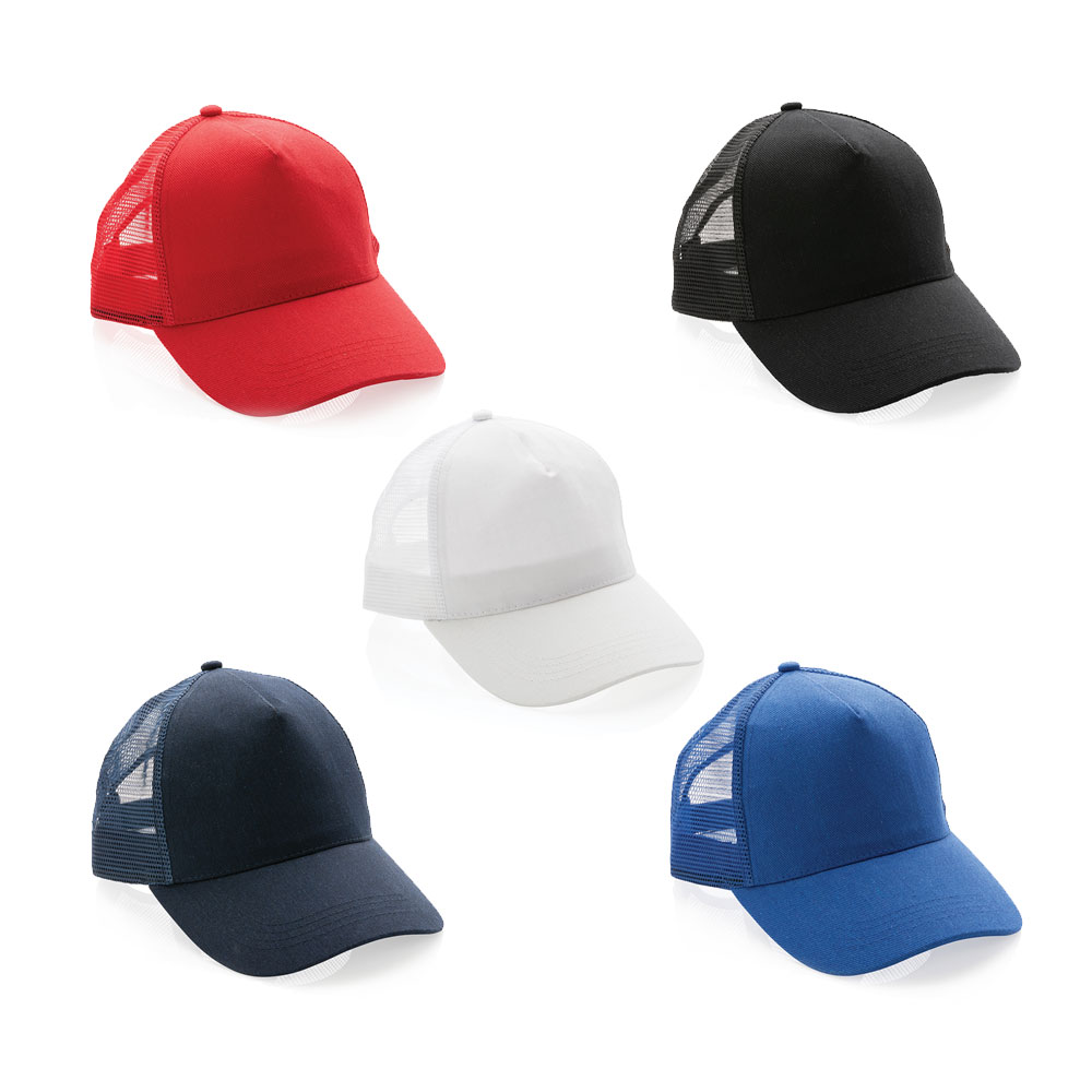 Casquette trucker en coton recyclé 5 pans Impact_02