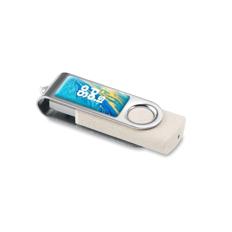 Clé USB en fibre de blé et métal Techmate_03
