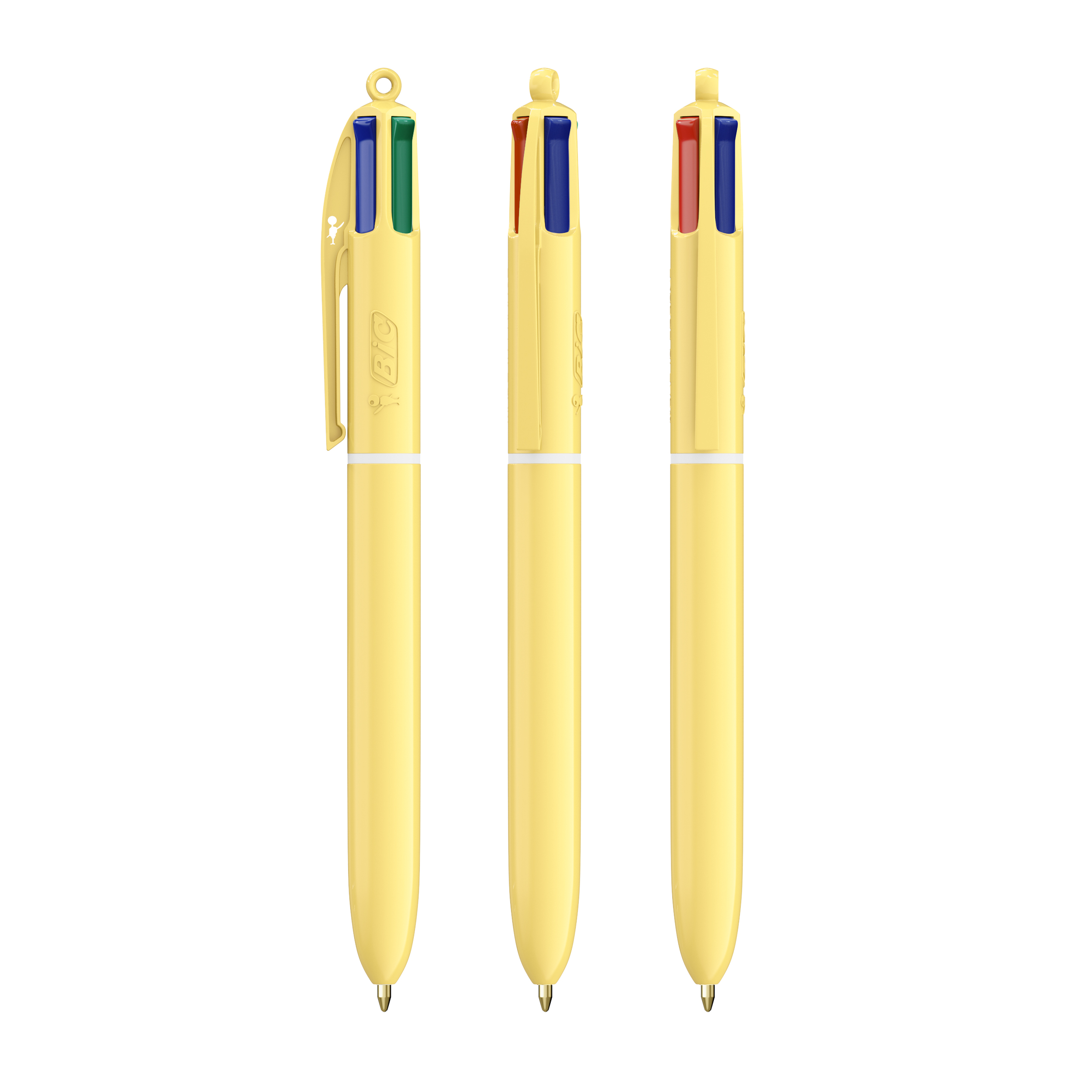 Stylo bille BIC® 4 couleurs Pastel_Jaune