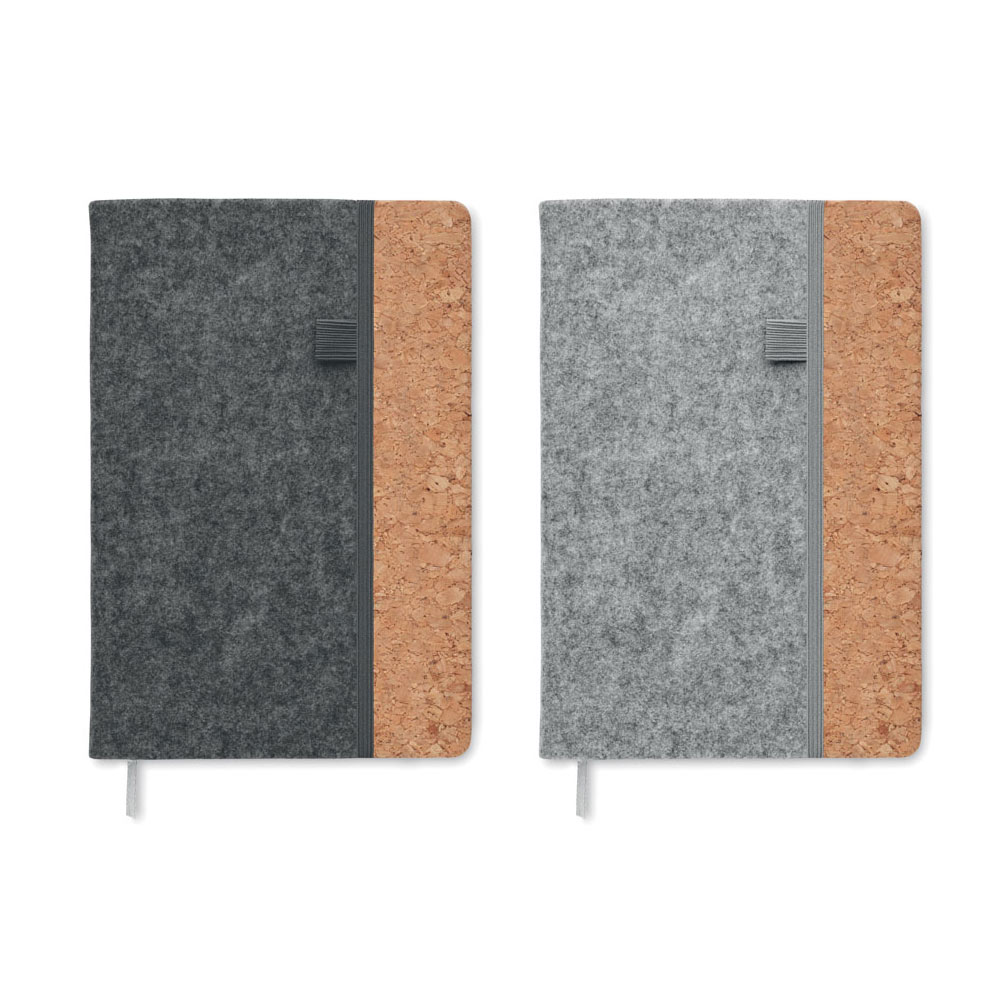 Carnet A5 en liège et feutre recyclé rPET Corkbook_02