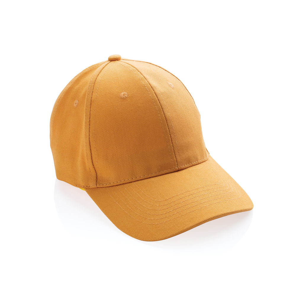Casquette 6 pans en coton recyclé Impact 280 g_Sundial orange