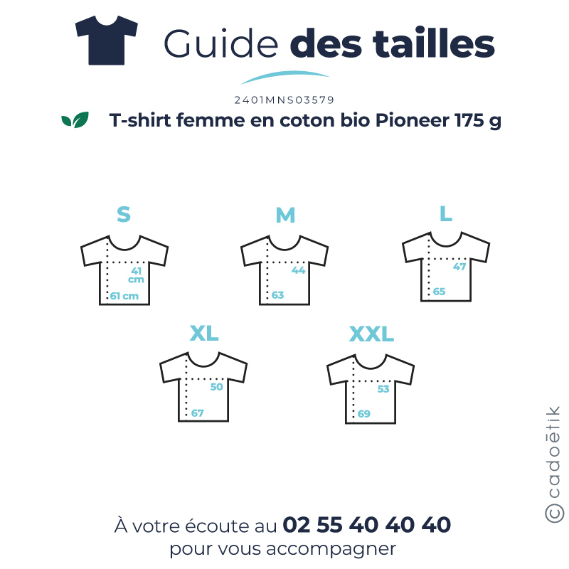 T-shirt femme en coton bio certifié Pioneer 175 g_06