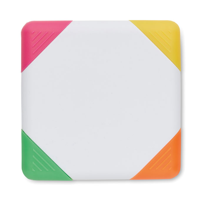 Surligneur 4 couleurs Squarie_Blanc