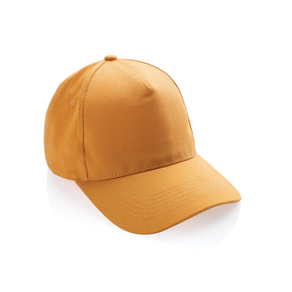 Casquette 5 pans en coton recyclé Impact 280 g_Sundial orange