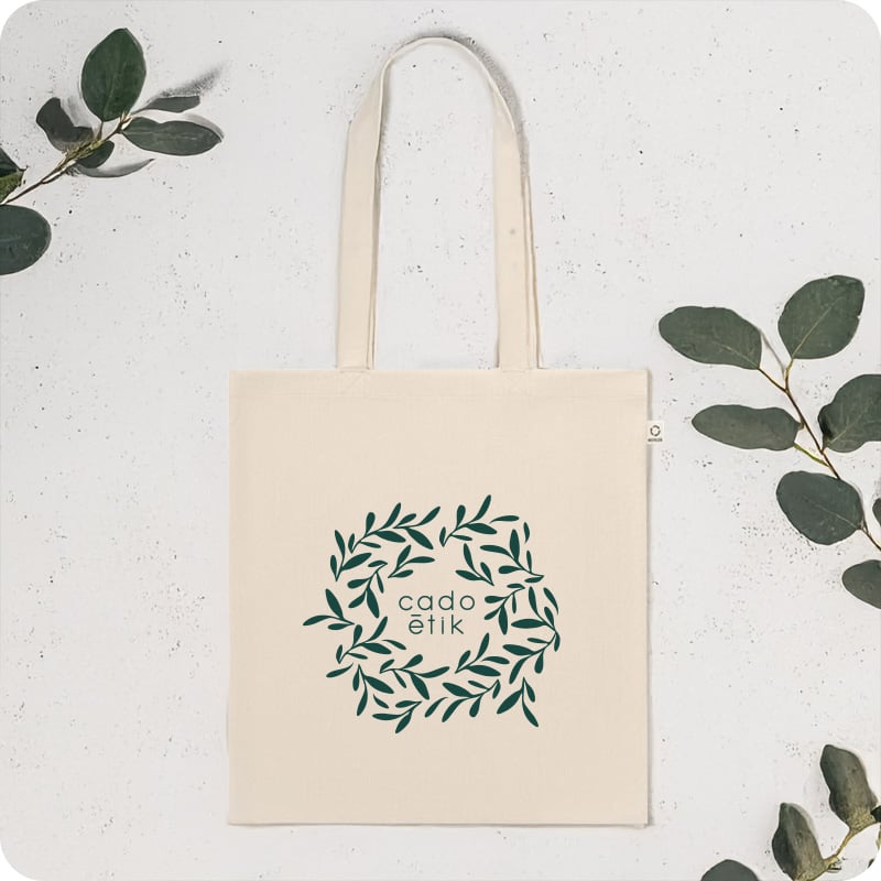 Tote bag en coton et polyester rPET recyclés Viveka 140 g_0