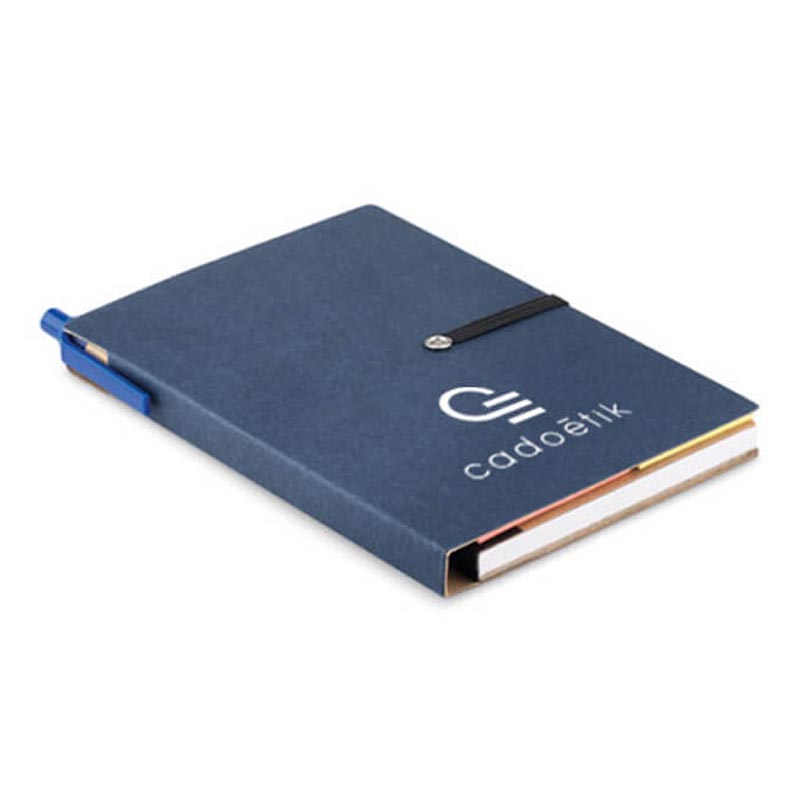 Carnet publicitaire - Goodies écologique - Carnet recyclé ligné et stylo Reconote