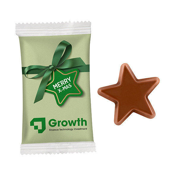 Étoile en chocolat dans un papier certifié 7 g_01