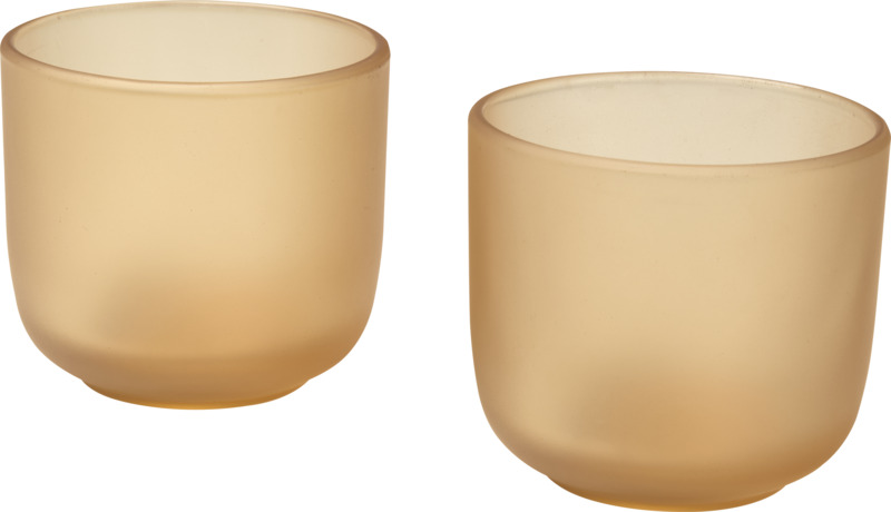 Set de 2 tasses en verre coloré Male 200 mL_Oatmeal
