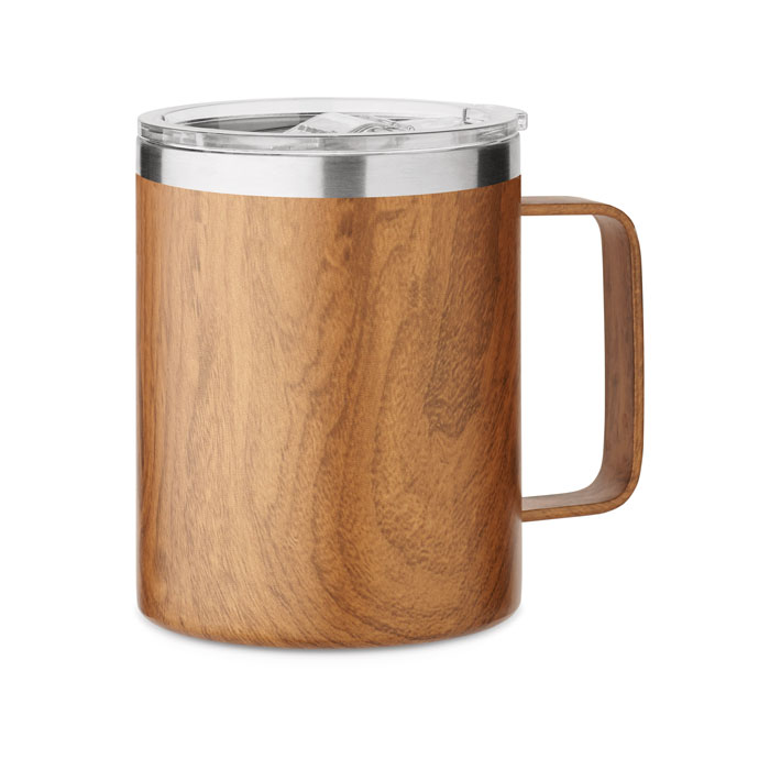Mug isotherme en inox recyclé Namib 300 mL_Marron
