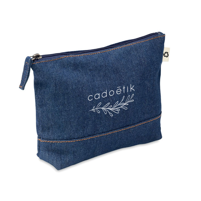 Trousse multi-usages en denim recyclé et coton Style Pouch_1