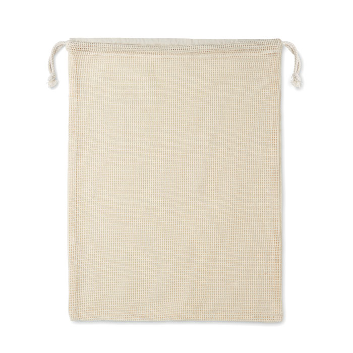 Sac filet à vrac en coton 30x40 cm Veggie_Beige