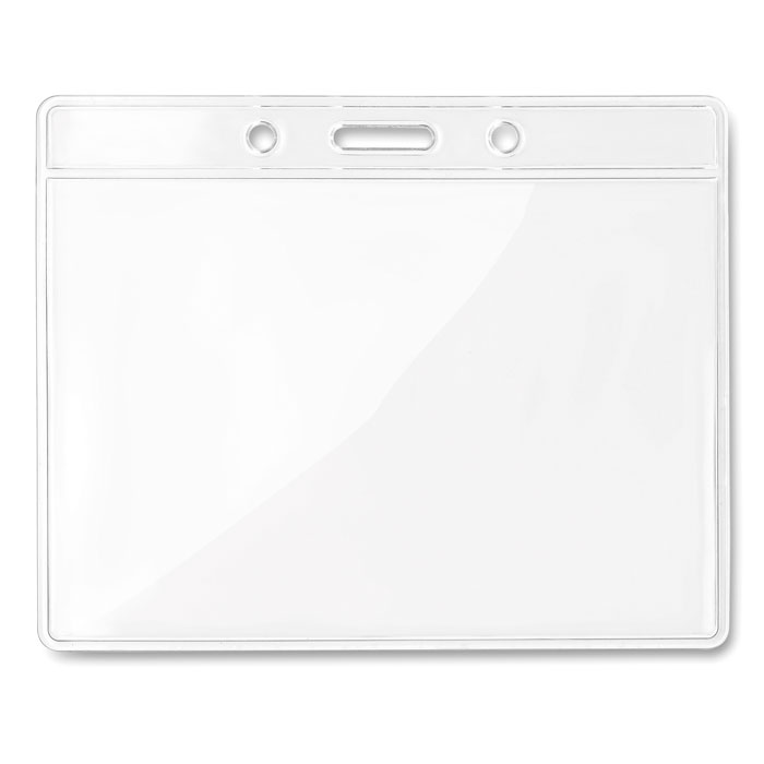 Badge personnalisable pour séminaire 10x8 cm Badgy_Transparent