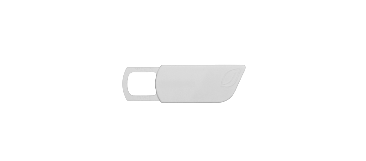 Cache webcam en plastique recyclé rPET Safe Up_Blanc
