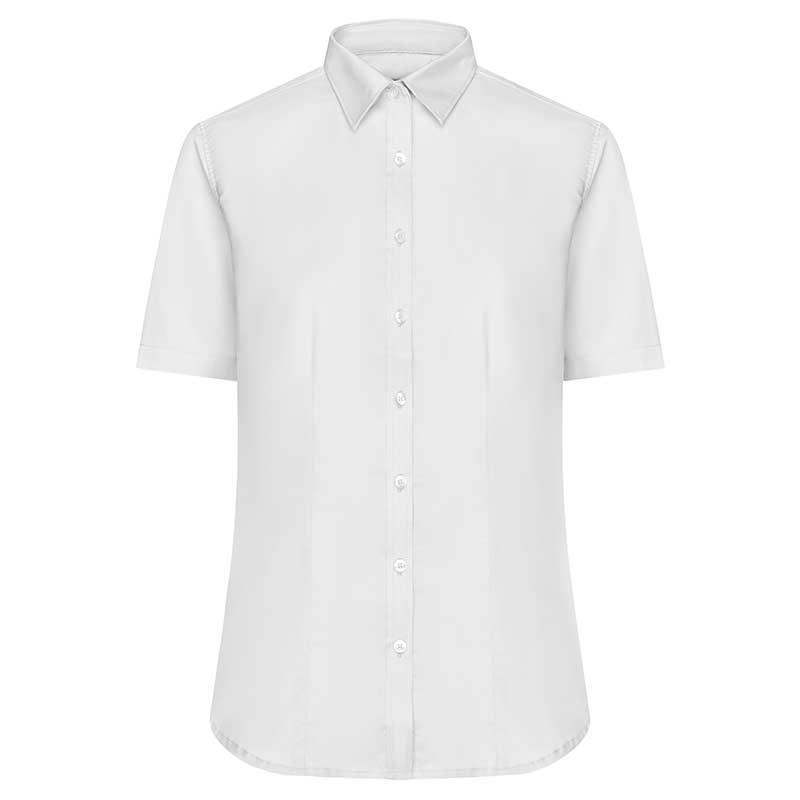Chemise femme manches courtes en coton certifié Daiber _Blanc