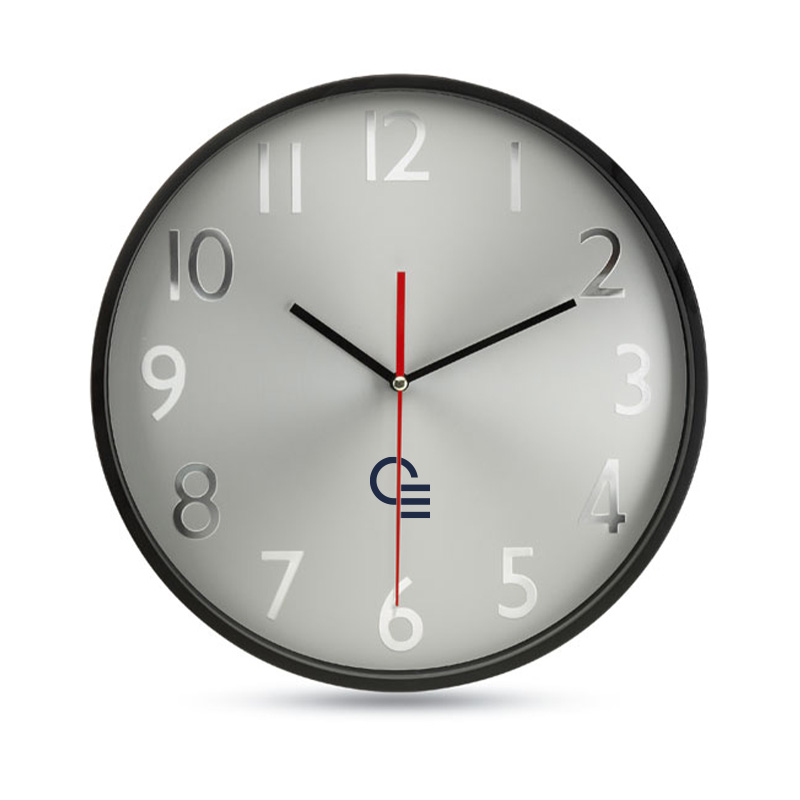 Horloge murale fond argent_1